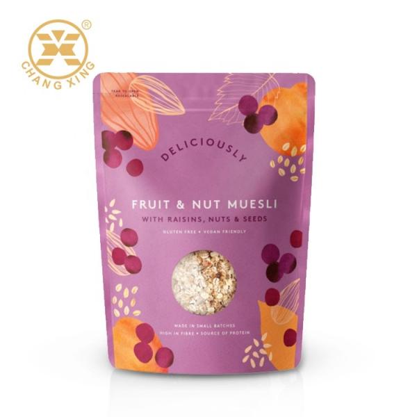 Resealable Biodegradable Plastic Ziplockk Bags ROHS Matte Finished Dried Fruit Packaging