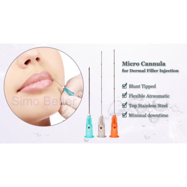 Dermal Filler Injection Cosmetic Instrument 25g 50mm Micro Cannula Blunt Tip