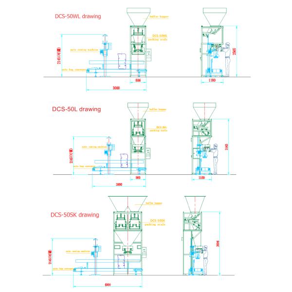 машина всечасного SS удобрения 600bags кладя в мешки с управлением датчика