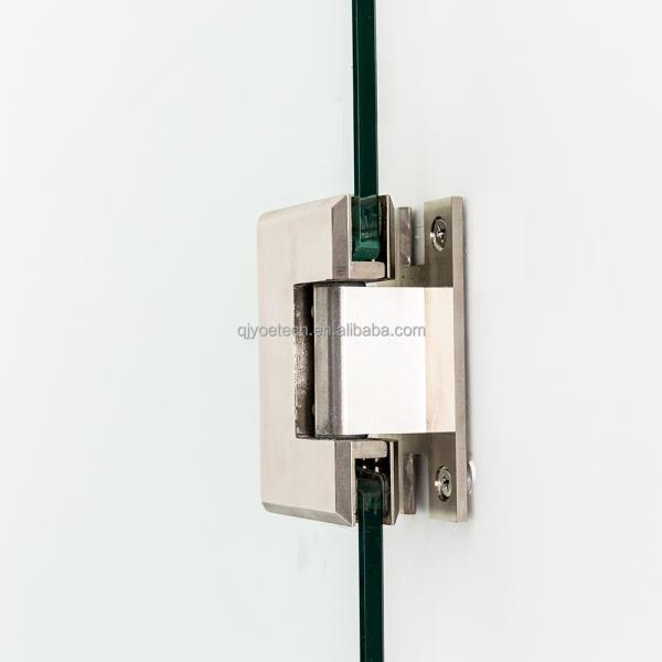 Безопасность Круглый угол Чистильный никель Регулируемая застегнутая односторонняя безрамная душа