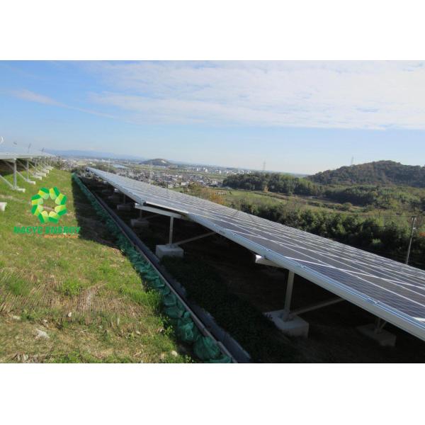 Light Weighted Ground Solar Panel Rail Mounting System In Pre - Assembled Way