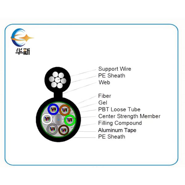 Figure 8 Optical Fiber Cable G652D Outdoor GYTC8A G652D Fiber Steel Suspension Wire Armored Aluminum Tape GYTC8A Fig-8 Self-Supporting Fiber Optic Cable