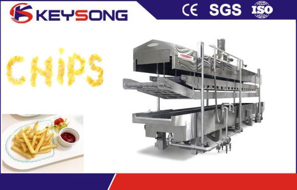 Potato Chips Making Machine Frying Equipment 380v PLC Control Low Energy Consumption