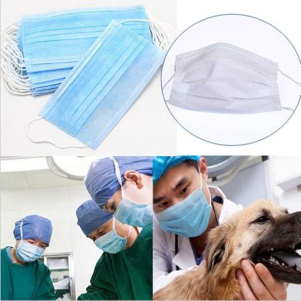 Elastic Earloop 3 Ply Disposable Face Mask 18 20 25Gsm