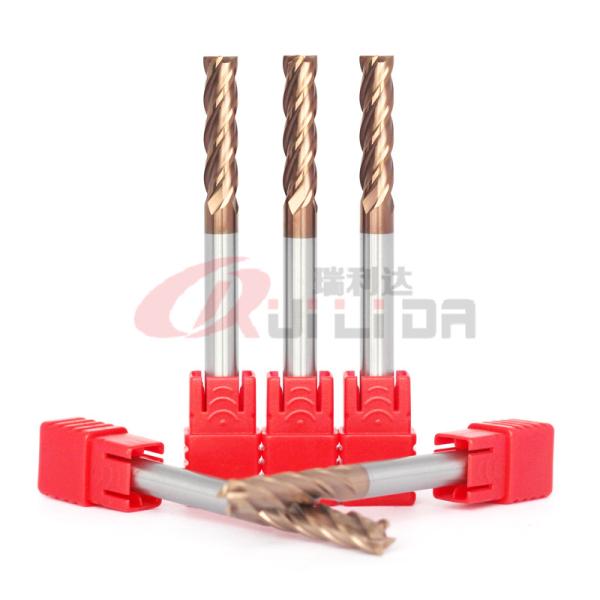 Твердый карбид покрытие AlTiSiN экстра торцевой фрезы 1/4 дюймов длинное