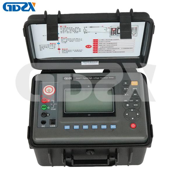 ZX2677 5KV 2000GΩ Digital Earth Insulation Tester Megger Meter With DC Current Test