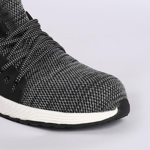 Стальные пальцы низкого разряда муха вязаная ткань обувь ЕС 36-47 размеры безопасные ботинки дышащие