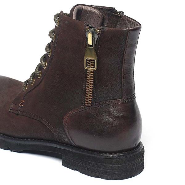 Dark Brown Anti Odor Mens Leather Durable Casual Boots