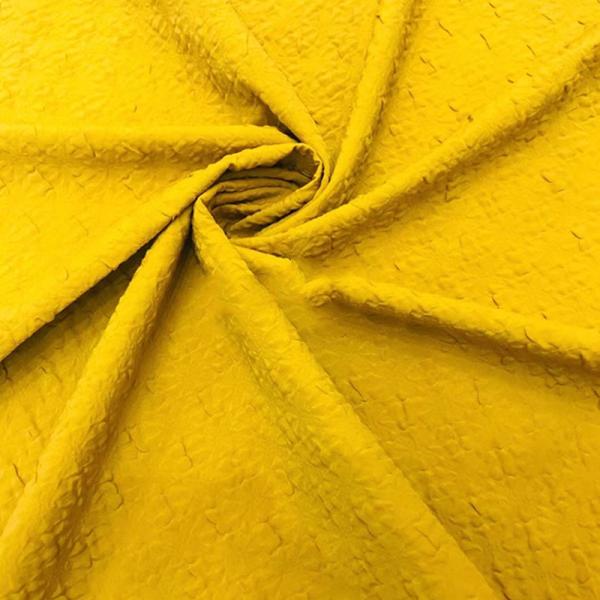 Seersucker Embossing 57 inch Polyester Jacquard Fabric For Dress Abrasion Resistant