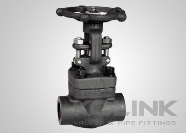 Forged Steel Gate Valve NPT Threaded Solid Wedge Class 800-1500