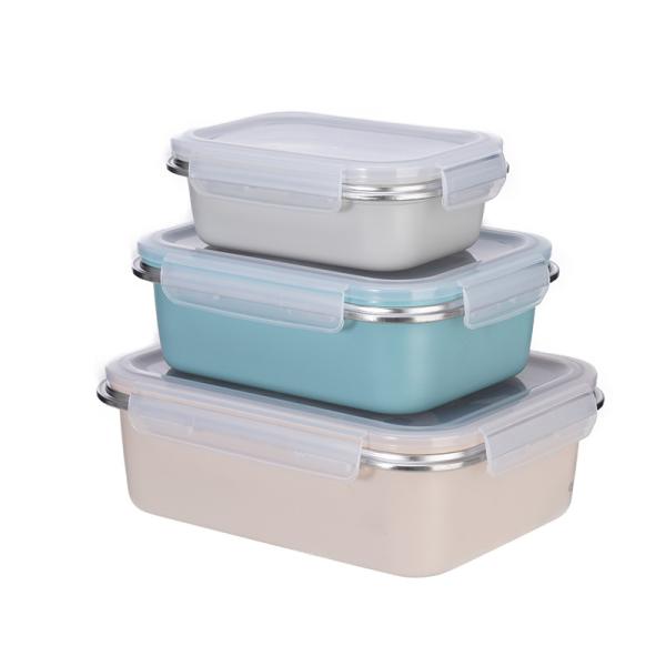 Stainless Steel Food Container 0.45mm Stackable Airtight