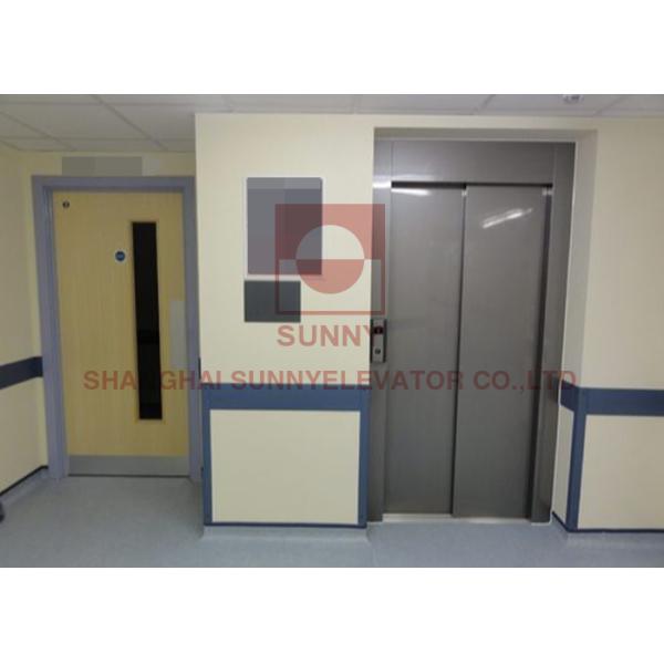 2000kg AC VVVF Medical Hospital Elevator Low Noise  2P Telescopic Opening Doors