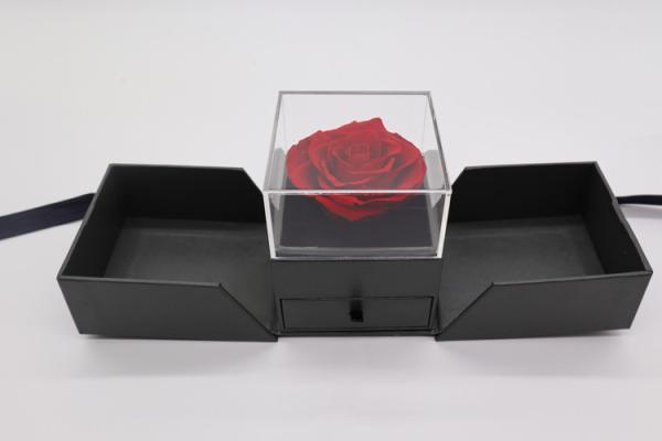 Preserved Flowers In Box Single red rose eternal flower with gift box Valentine's Day gift