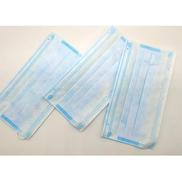 Flu - Proof Disposable Ear Hook Medical Mask Blue And White Smooth Breathing