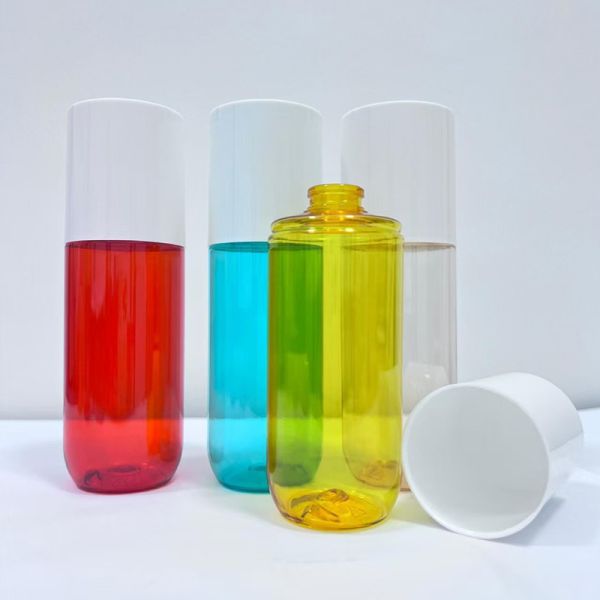 150ml Cylinder Shape Leakproof PET Plastic Bottle for Cosmetic Liquids and Lotions
