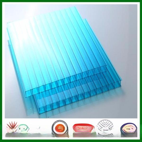Ультрафиолетоустойчивый 8 мм поликарбонатный полый лист для покрытия теплицы