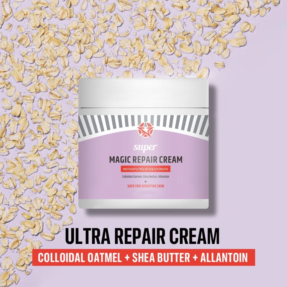 OEM ODM brand organic body and face moisturizing skin care vitamin B5 glycerine aloe shea butter oatmeal repair face cream