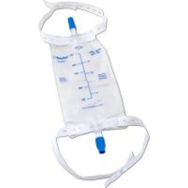 Saco urinário abdominal masculino 2000ml do pé do cateter da drenagem para a noite