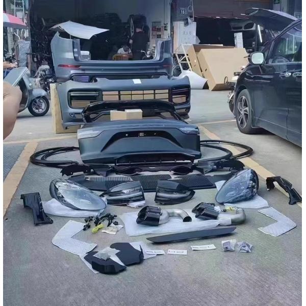 Para el Porsche Cayenne 2010-2017 actualizar nueva versión, kit de carrocería, faros, faros traseros, parachoques delanteros y traseros