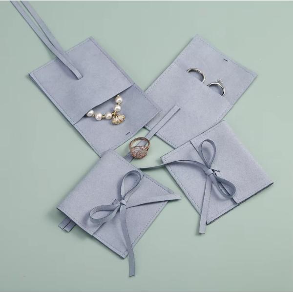 Microfiber Suede Jewelry Bags Pouch Velvet Velvet Envelope Bag For Earring Necklace Bracelet Ring