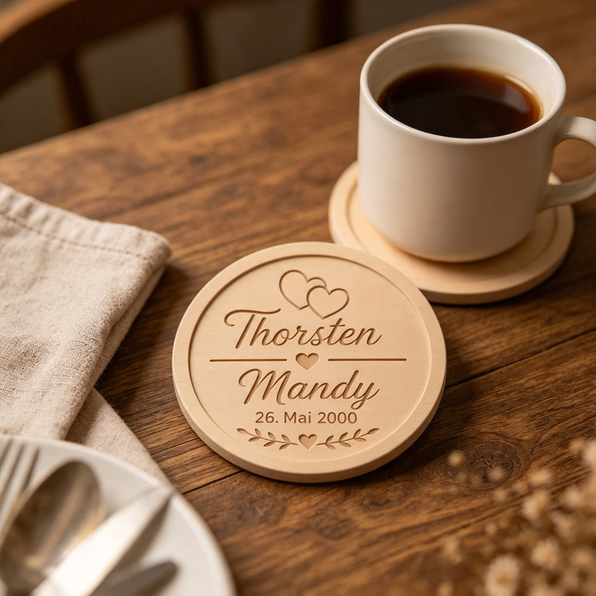Name Engraved Order Custom 3d Prints Round Coaster Cool 3d Printed Gifts