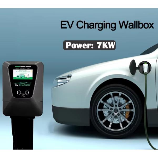 32A 7 KW Chargeur de voiture électrique pour véhicules électriques domestiques Wallbox Chargeur de voiture électrique niveau 2