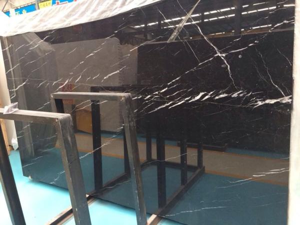 Large Nero Marquina Marble Slab, Black and White Marble Stone Floor Tiles
