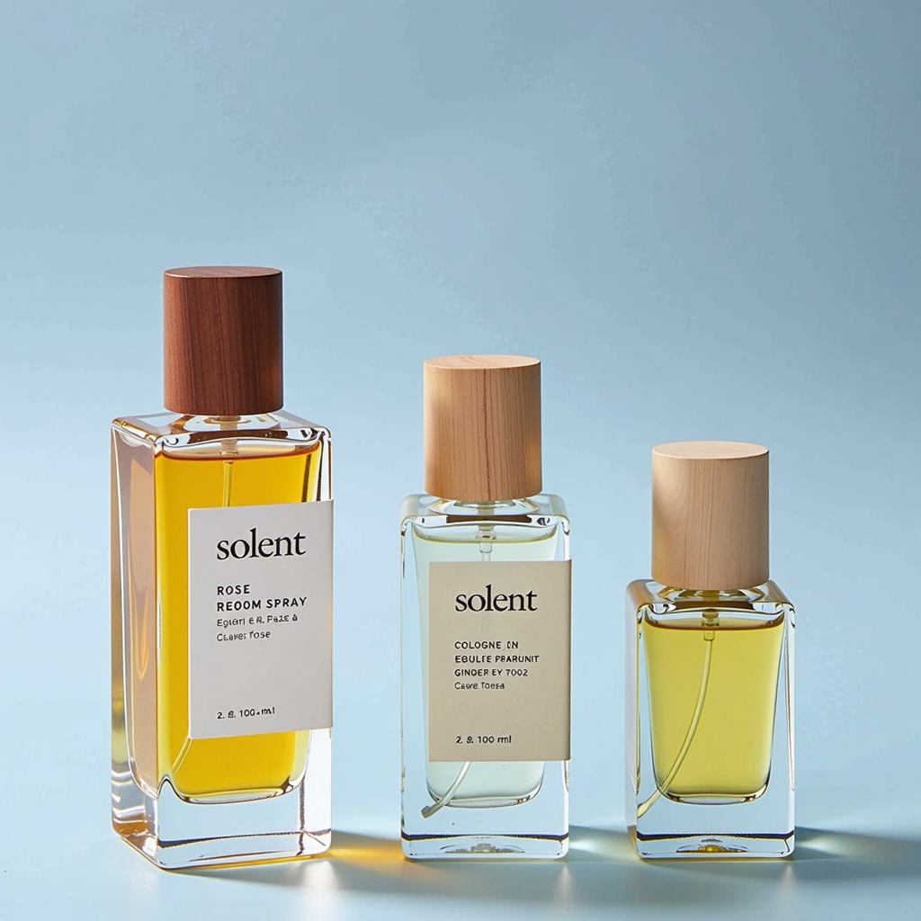 Food Safe Refillable Perfume Glass Bottle With Wooden Cap Empty Cosmetic Container