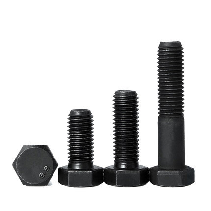 DIN933 grade 8.8 black oxide coating outer hexagon bolt