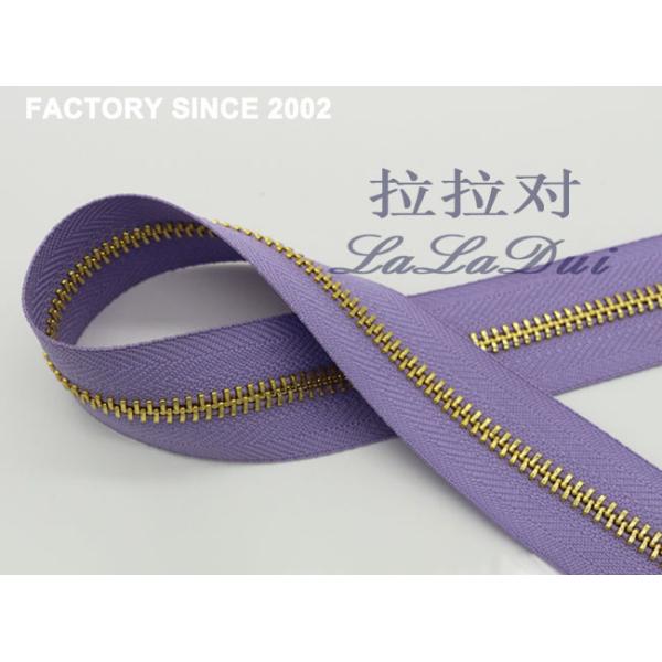 Standard Y / Corn Teeth Long Chain Zipper 5#  48 Inch  Light Purple Tape Customized