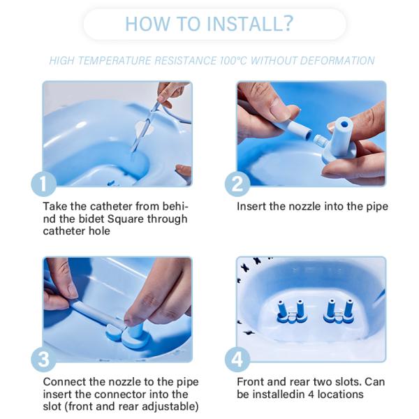 banheira de Sitz do toalete do PVC de 2000ml PP para embeber Perineal