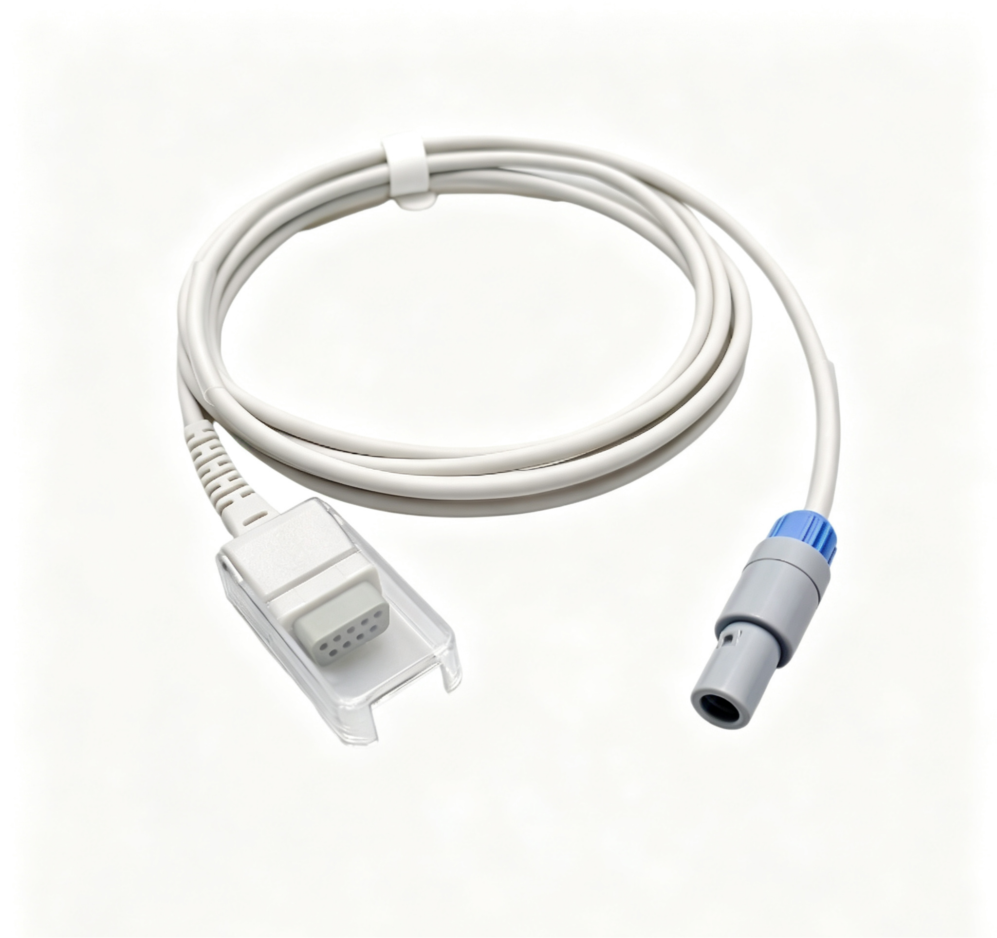 White Mindray SpO2 Extension Cable TPU SpO2 Adapter Cable 6 Pin