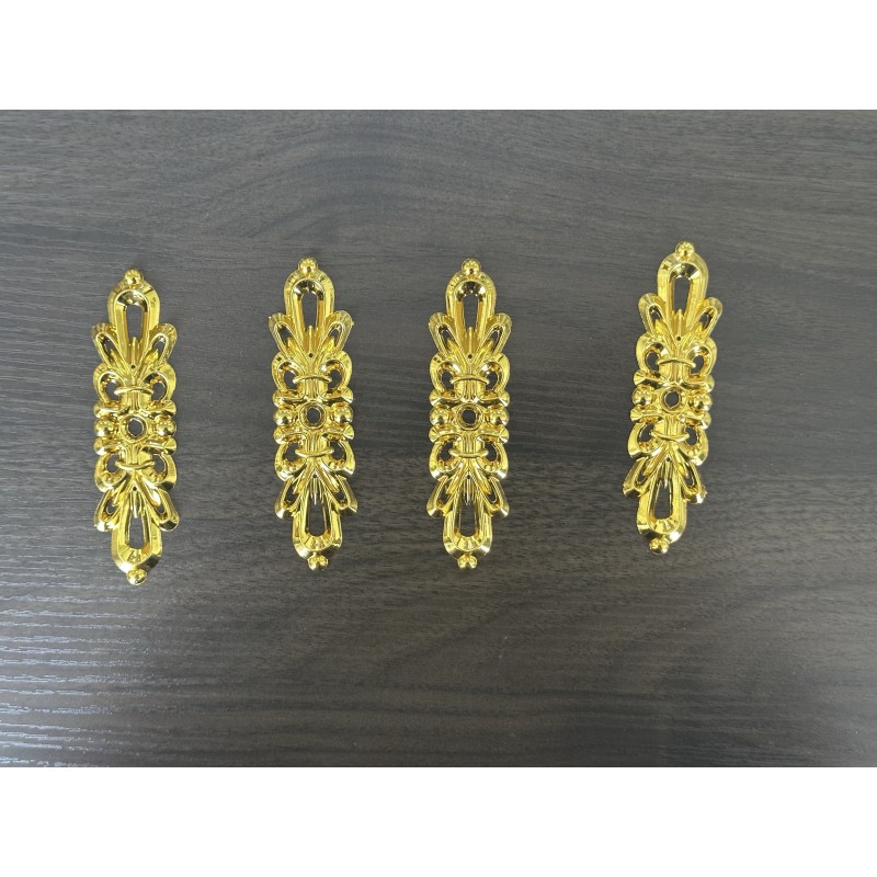 Long Vertical Floral Carved Electroplated Plastic Bracket Of Funeral Coffin Decoration Hardware Suppliers