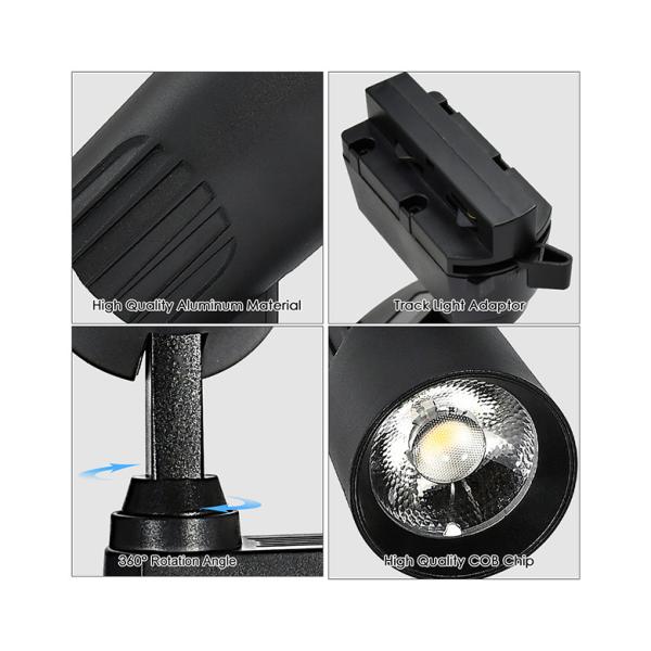 Aluminum Body COB LED Spotlight Commercial Lighting LED Track Spotlight