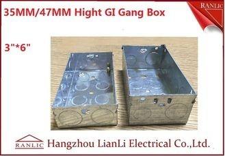 3*6 Metal Electrical Gang Box BS4662 Hot Dip Galvanized Coil With Adjustable Ring