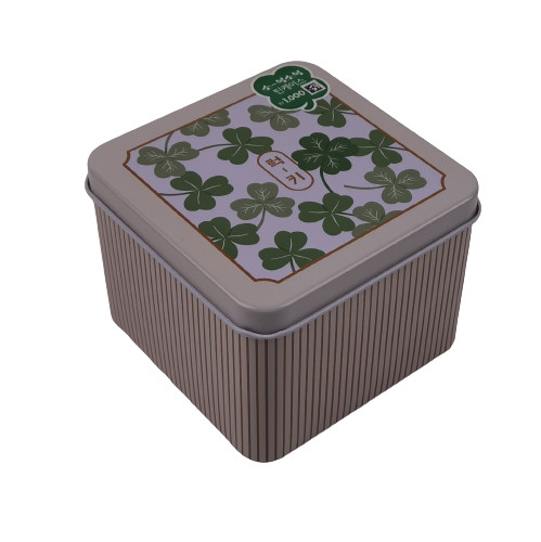Tailored Square Tin Box Can With Removable Lid Offset CMYK Printing