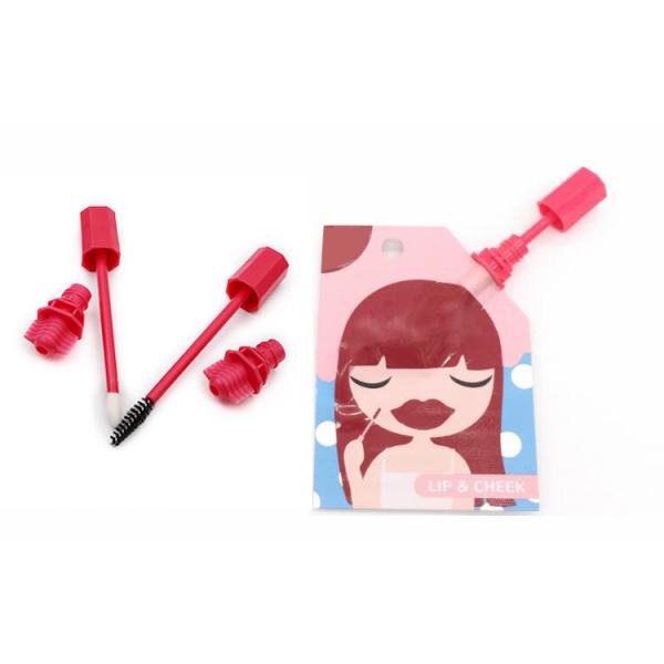 Мешок алюминиевого макияжа косметический загерметизировал Споут стержня с щеткой губной помады/туши