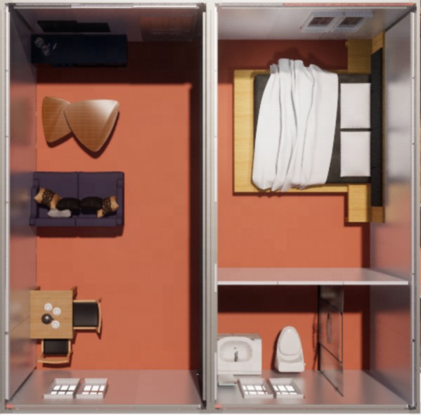 Low Cost Movable Prefab House for Container Office