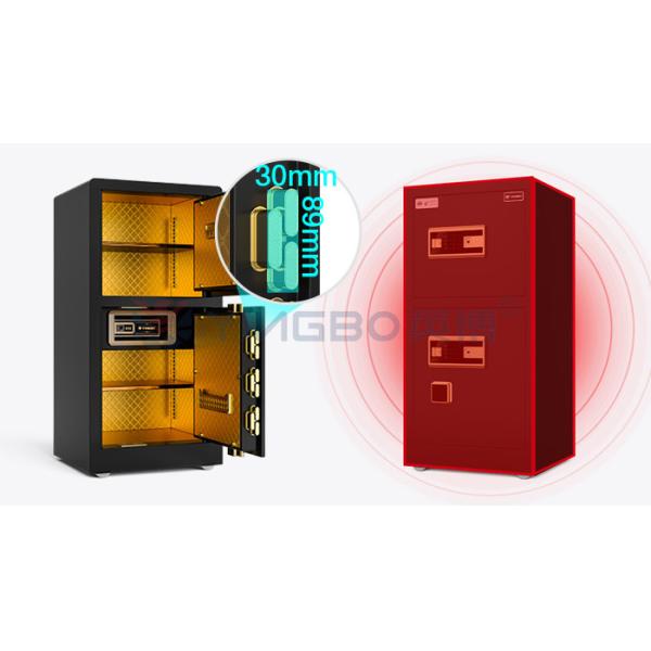 Black Double Door Home Smart Security Safe Box H39.5in YB/RS-100D