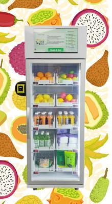 Máquina de venda automática do produto de exploração agrícola do vegetal de fruto fresco com tela táctil do sistema de refrigeração