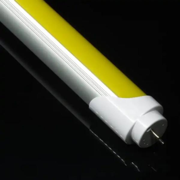 600mm T8 tubo LED tampa amarela com Flicker livre 6000K 140lm/W Triac 0-10V Dimmable