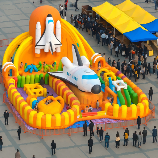 Large Inflatable Amusement Park Custom Inflatable Castle Commercial Outdoor Playground Kids Fun City Theme Event Equipment