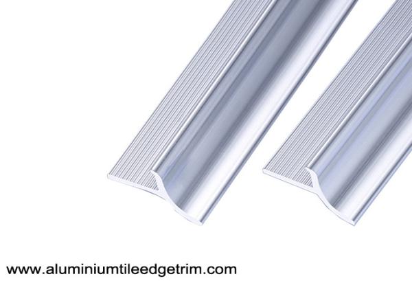 Anodized Shine Silver Aluminium Tile Edge Trim For Wall Inside Corner