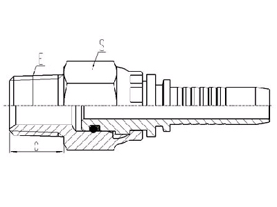 PIPE FITTING HOSE ADAPTER HYDRAULIC FITTING 15611SW