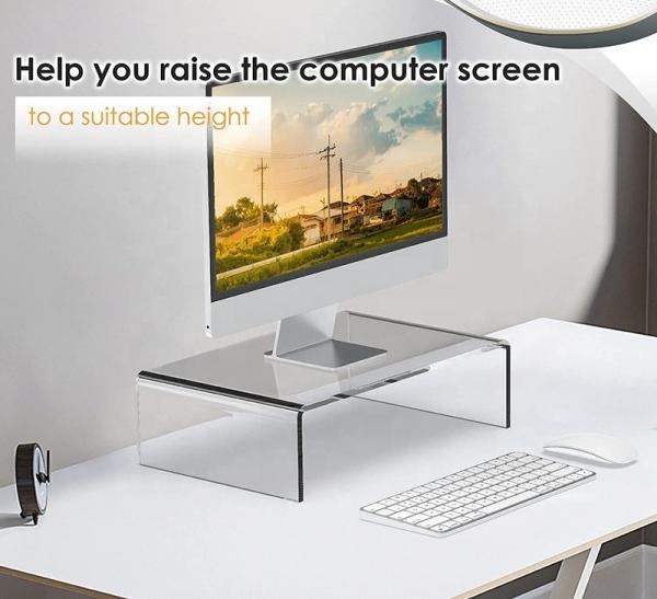 Acrylic Computer Riser With Drawers Monitor Monitor Keyboard Storage Laptop TV Screen Stand