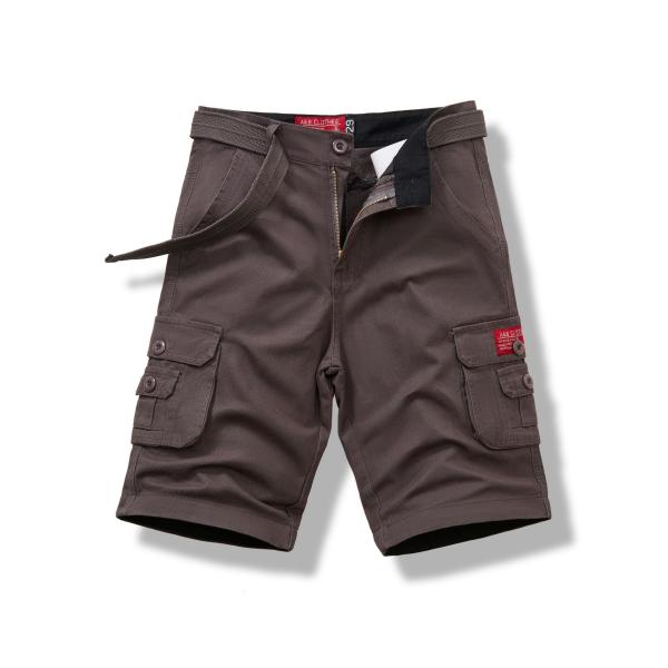 Men's Cargo Shorts Thick Cotton Material in Loose Fit with Multi-Pocket Convenience