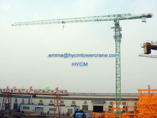 Flat Top Type Crane Tower QTP6425 64M 2.5T Parameter Hydraulic Climbing