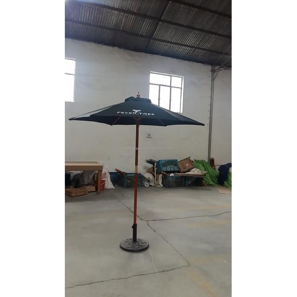 Waterproof Cover 180g Polyester Fabric Straight Leisure Garden Umbrella with Logo Printed