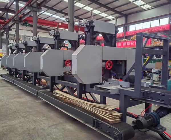 Linha de produção de paletes de madeira Máquina de corte de madeira de banda vertical dupla