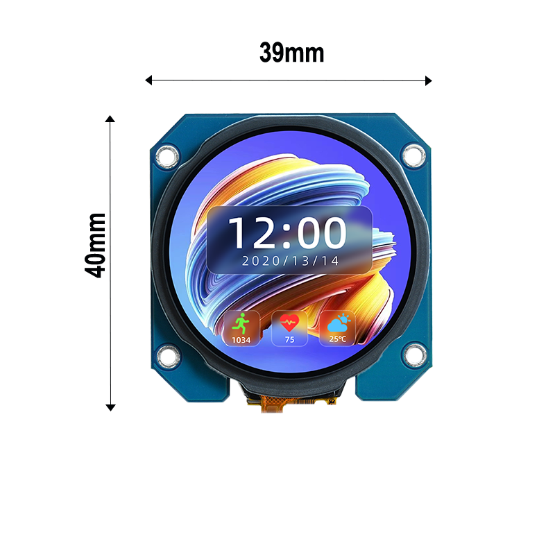 1.28-inch TFT LCD display, IPS screen, circular display, capacitive touch screen, GC9A01 driver,segment lcd display,segment lcd